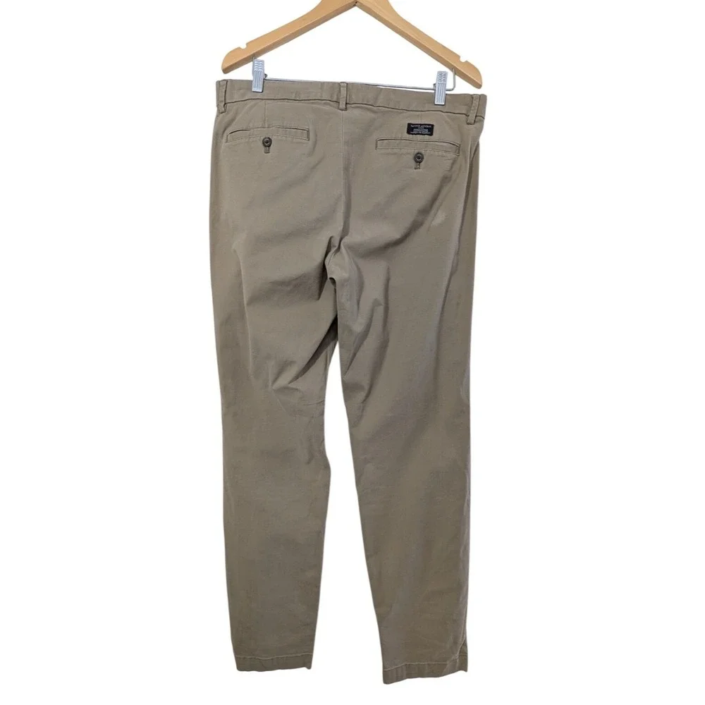 Banana Republic Mason Chino Pants Mens 35x34 Khaki Athletic Fit Stretch Tapered